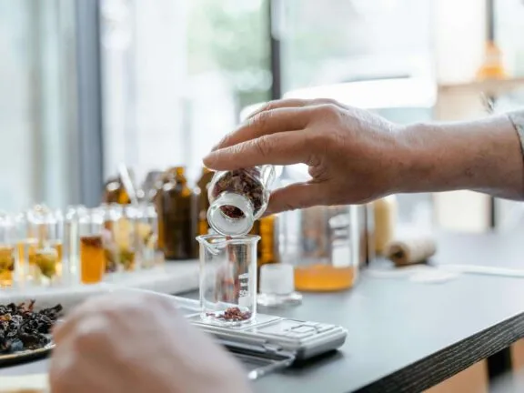 The flavourists work to create the flavour to match the client brief